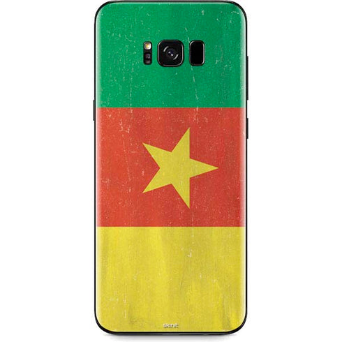 Cameroon Flag Distressed Galaxy S8 Skin